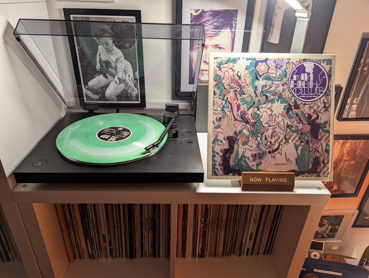 GoodLaughTerry's tweet photo. Time for #Fridayvinyl! I recently received this LP as part of a mystery box from @beartreerecords Chicago's Mild High Club are a band I've hitherto been unaware of. It's great stuff, psych pop par excellence. This is their fourth, 2021's 'Going, Going Gone'. #MildHighClub #NP https://t.co/WH3Jh1zED6
