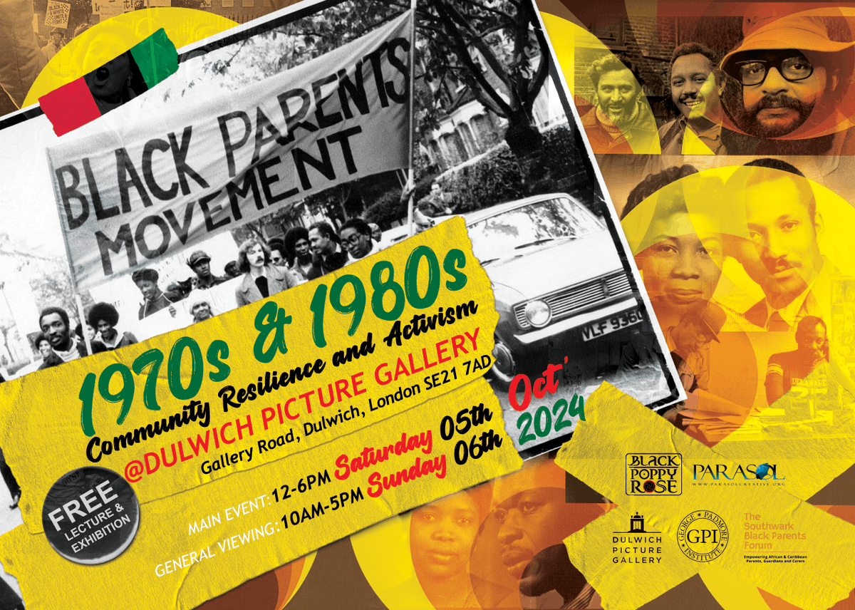 BPF_Southwark's tweet photo. An exhibition showcasing the powerful impact of Black parents in our communities, happening soon - don't miss out!

Link here: https://t.co/8PdmeCorzB

Join us in the Linbury Room at Dulwich Picture Gallery, on October 5th &amp; 6th, for a powerful exhibition honouring BPM. https://t.co/Wic78VmSu1