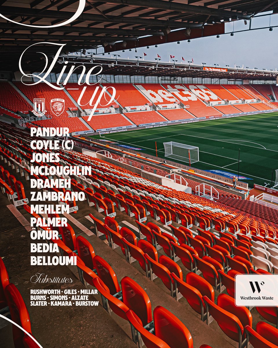 HullCity's tweet photo. How we start tonight's fixture 📋

#hcafc | @WestbrookWaste https://t.co/OXjMkBSwIV