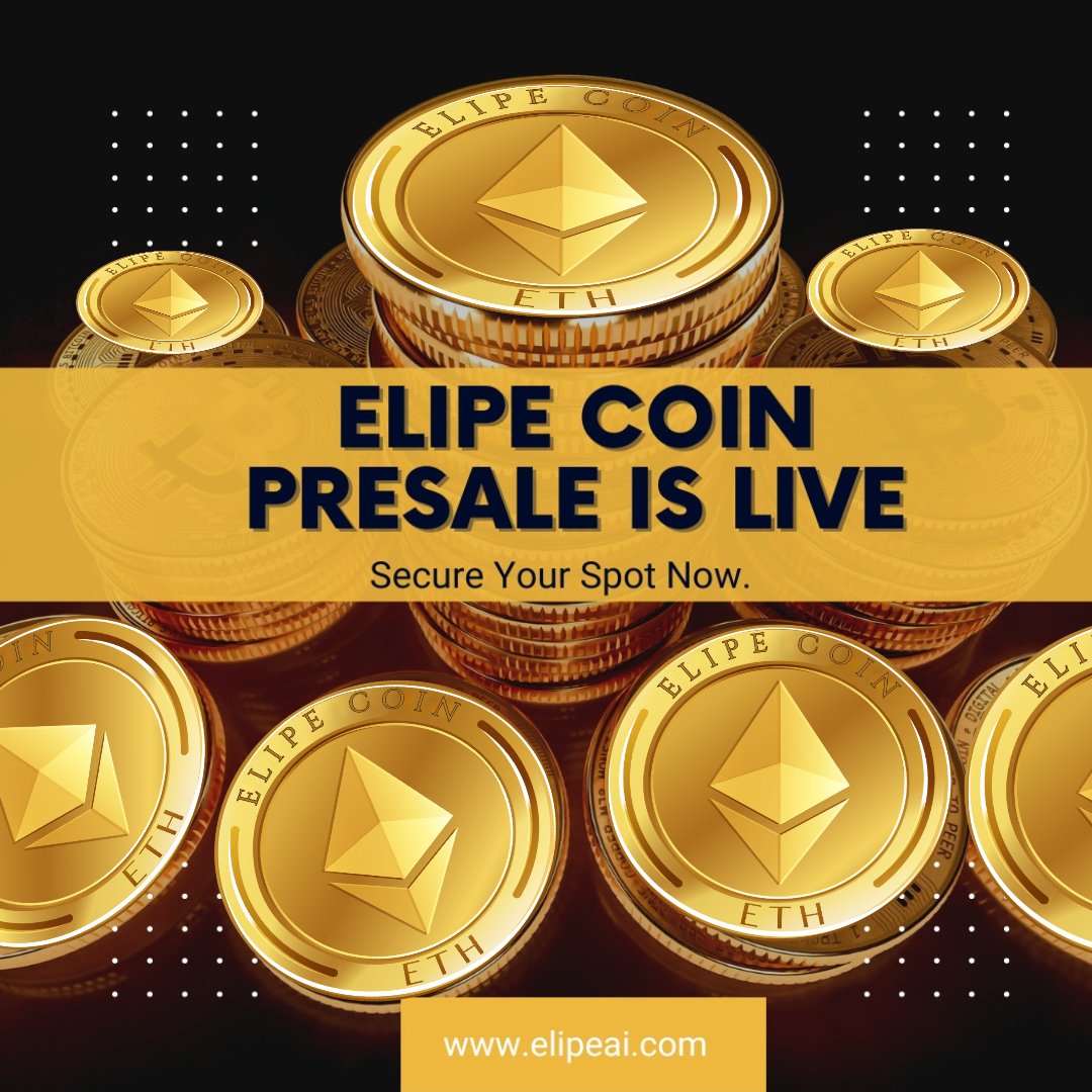 ElipeCoin's tweet photo. **Why Invest in Elipe Coin?**
1. AI Algo Technology: Our advanced AI Algo tracks crypto trends.
2. Gaming Utility: A top Asian gaming company is partnering with Elipe Coin.
3. Staking Rewards: 
Buy https://t.co/pHuxw2je4h
#Presale #Ethereum https://t.co/s9GshTs91H