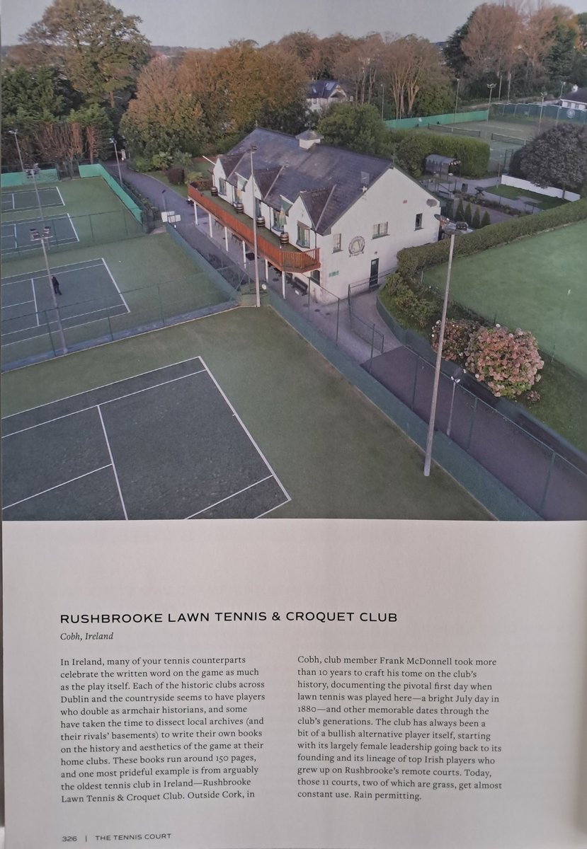 Delighted to be included in Nick Pachelli's recent publication " The Tennis Court" documenting the world's greatest tennis courts. A wonderful read and a must have for all tennis enthusiasts <a href="/cobhsports/">Cobhsports</a> <a href="/NickPachelli/">Nick Pachelli</a>