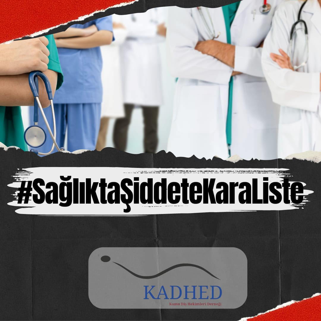 #SağlıktaŞiddeteKaraListe
Artık gerçek tedbirlerin zamanı gelmedi mi?
Ya şiddet ya hizmet
Ya şiddet ya hayat
Ya şiddet ya sıhhat <a href="/TBMMresmi/">TBMM</a>
<a href="/saglikbakanligi/">T.C. Sağlık Bakanlığı</a> <a href="/drmemisoglu/">Prof. Dr. Kemal Memişoğlu</a> <a href="/ttborgtr/">Türk Tabipleri Birliği</a> <a href="/TDB_TDA/">Türk Dişhekimleri Birliği</a> <a href="/AHEF2008/">AHEF</a> <a href="/sagliksen/">SAĞLIK-SEN</a> <a href="/turksagliksengm/">Türk Sağlık-Sen</a> <a href="/sesgenelmerkezi/">SES Genel Merkezi</a> <a href="/hekim_birligi/">Hekim Birliği</a> <a href="/hekimsen/">Hekimsen</a> <a href="/Tabip_Sen/">TABİP-SEN</a>