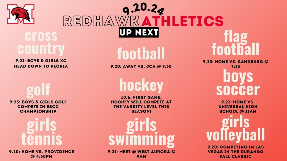 Fall is a fun and busy time to be a fan of the RedHawks with so many athletic teams competing! Check out when Marist teams are playing this week and come cheer them on. Let's go, RedHawks! #HonorGloryFame