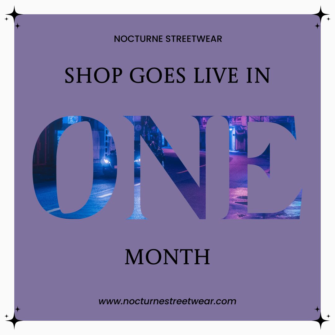 NocturneWear's tweet photo. One month until Nocturne Streetwear goes live! 🌑✨ Get ready to embrace the night. Mark your calendars—something dark is coming.
#NocturneStreetwear #CountdownToLaunch #EmbraceTheNight https://t.co/daaswQUTNi