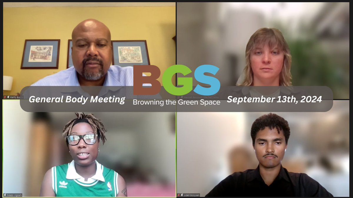 Earlier this month, BGS held our quarterly Coalition Member General Body Meeting, where we shared progress and our upcoming objectives. Thank you to our coalition members for joining us and our speakers Mazzi Ingram, Lidell Booysen, and Hannah Bercovici!