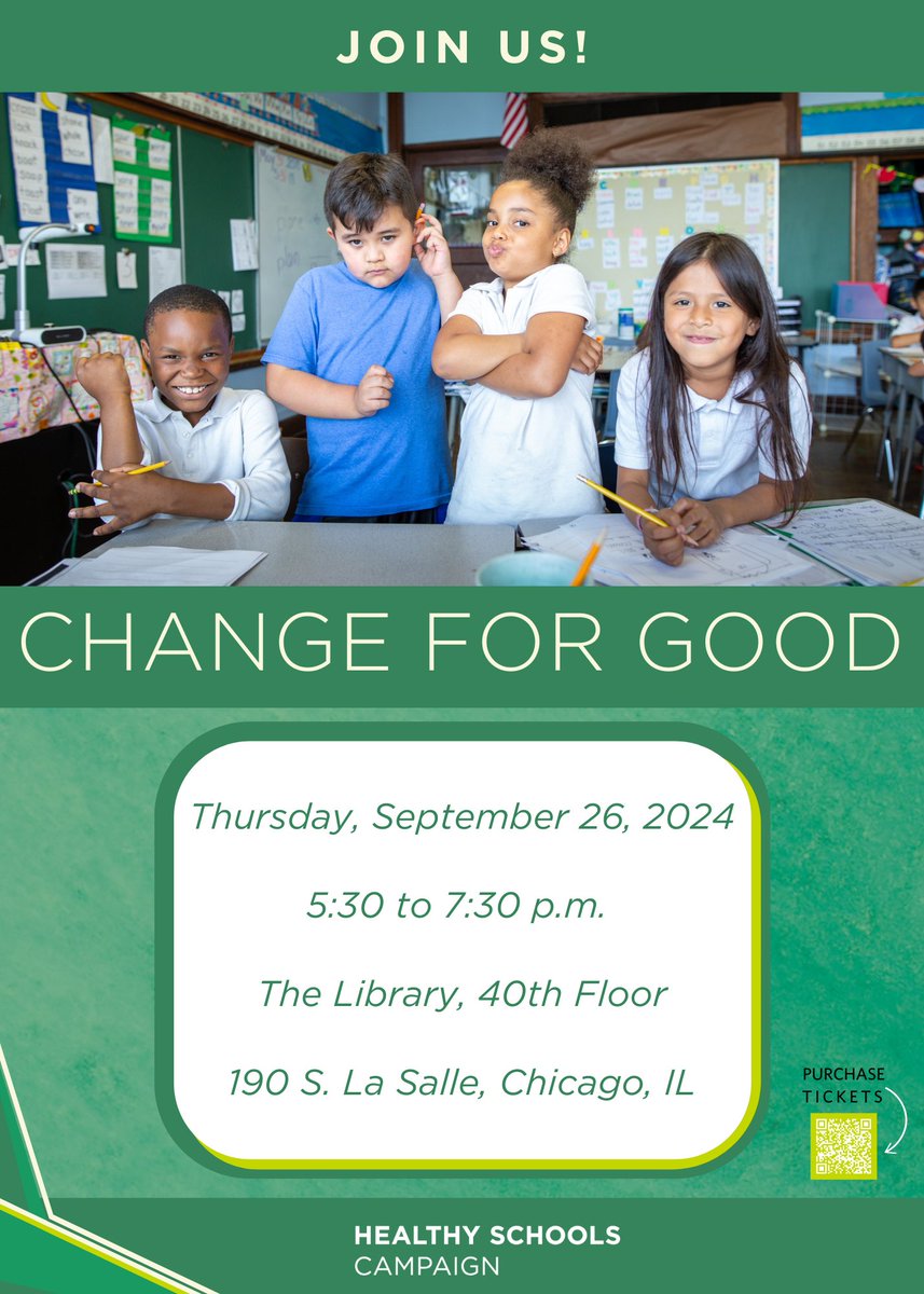 For over 20 years, HSC has been dedicated to the idea that students deserve an environment where they can learn and thrive. By purchasing a ticket to #CFG24, or by making a donation, you can support our work. Get your ticket today! 
shorturl.at/1vy7P 
#HealthySchools