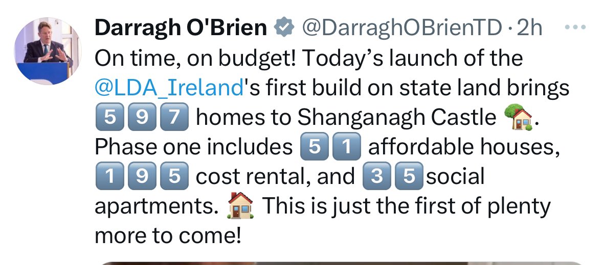 MariaBaileyR's tweet photo. Today marked the launch of 595 homes at the Shanganagh Castle site in Shankill. This scheme has been a long time coming, proud to have played a role in this along with my late dad John Bailey. Congratulations to @dlrcc @LDA_Ireland @DarraghOBrienTD @DeptHousingIRL https://t.co/y7Ue6tykQf