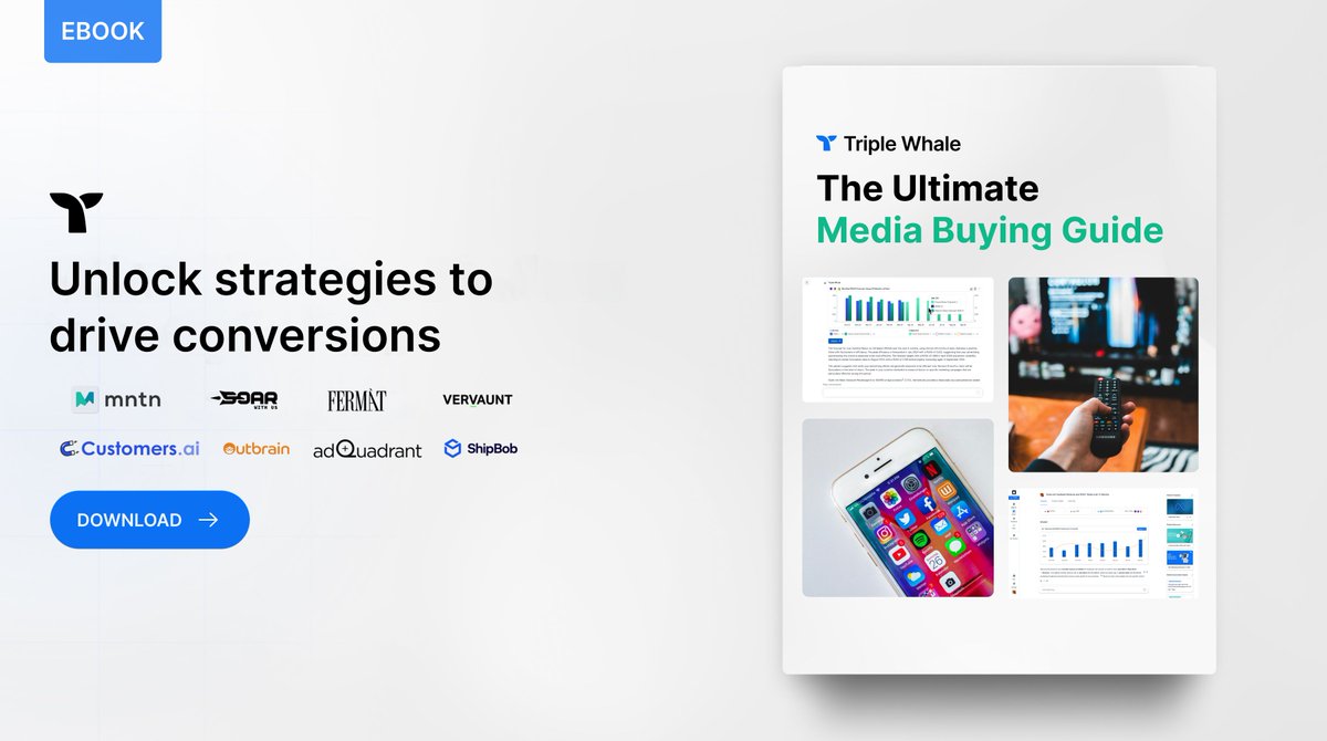 Want to unlock the secrets of media buying success?

Check out The Ultimate Media Buying Guide for insights to refine your approach &amp; avoid costly mistakes. We teamed up with <a href="/triplewhale/">Triple Whale 🐳</a>, <a href="/weareMNTN/">MNTN</a>, <a href="/fermatcommerce/">FERMÀT</a>, <a href="/ShipBob/">ShipBob</a>, <a href="/Outbrain/">Outbrain</a> &amp; <a href="/CustomersAI/">CustomersAI</a>
 
 hubs.la/Q02PtQn30