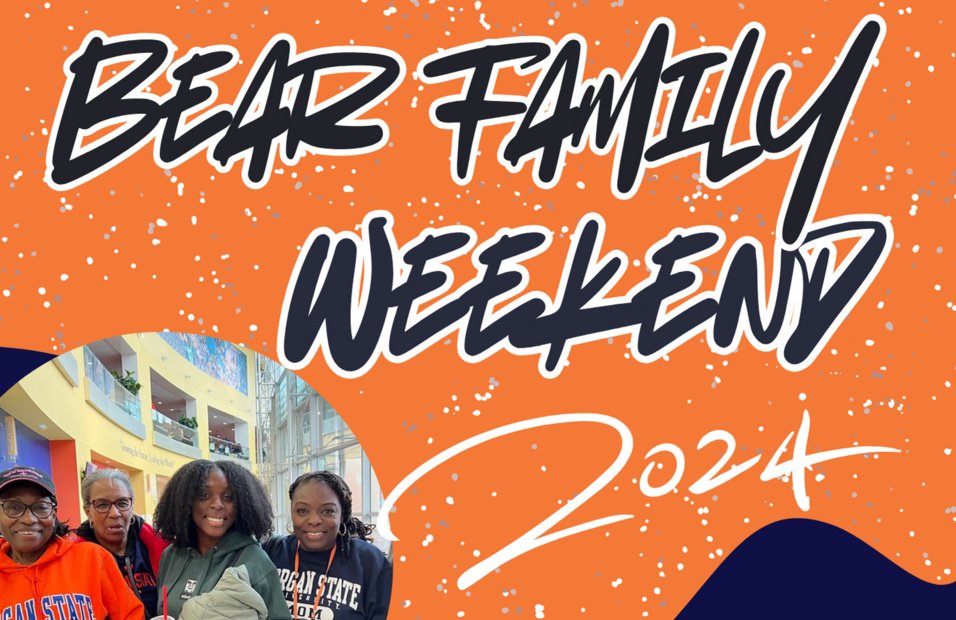 MorganStateU's tweet image. Excited for Bear Family Weekend 2024 at Morgan State! A weekend packed with bonding, laughter, and memories. It's all about family, fun, and showing our Morgan pride. Plus, can't forget about the game!  pulse.ly/1e9jpdmel6
#BearFamilyWeekend2024 #MorganState #MorganBears