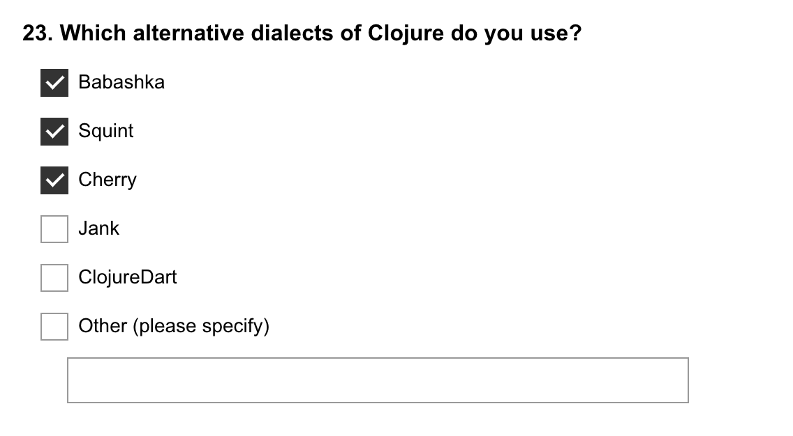 Clojure survey 2024, fill it out now!

surveymonkey.com/r/clojure2024

#clojure