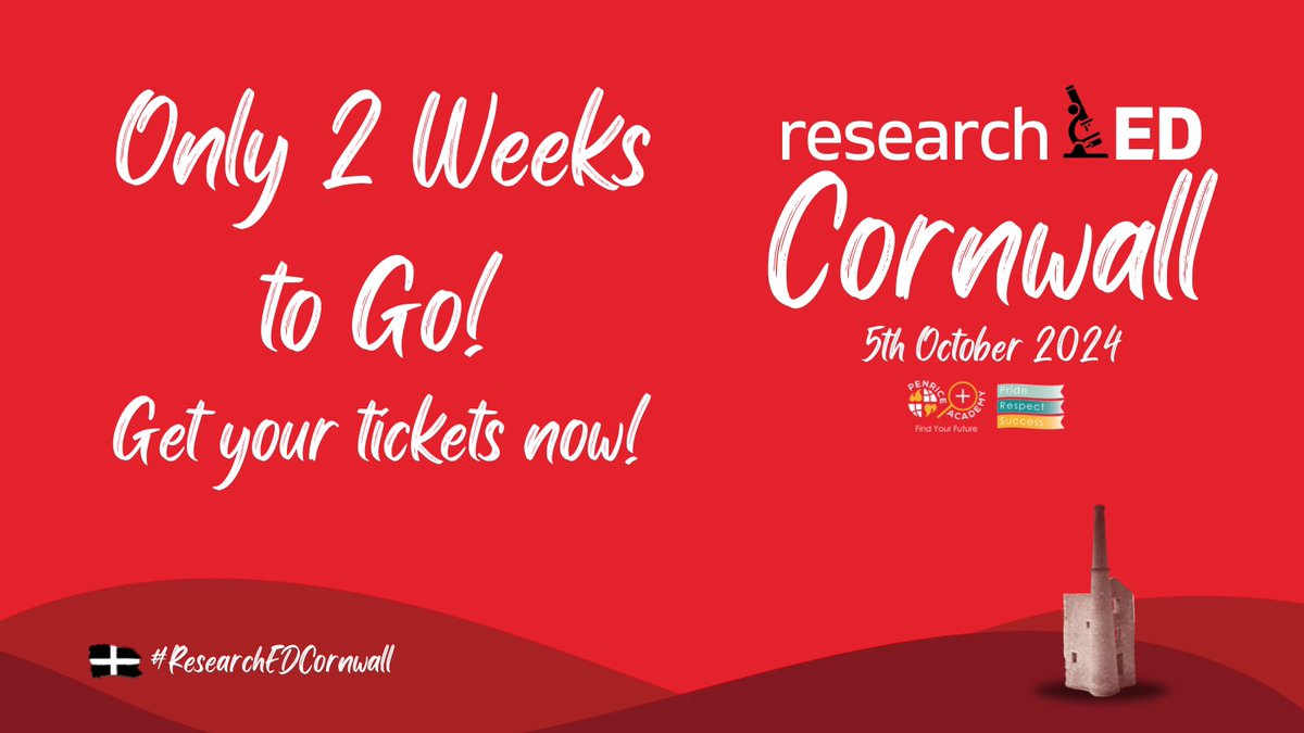 researchED Cornwall (@red_cornwall24) on Twitter photo Let’s get ready to Research🔬ED!!
Only two weeks to go until researchED comes to the south-west.
Get your tickets now!!
eventbrite.co.uk/e/researched-c…
<a href="/CeltAcademies/">Cornwall Education Learning Trust</a> proud to be hosting! Let’s get ready to Research🔬ED!!
Only two weeks to go until researchED comes to the south-west.
Get your tickets now!!
eventbrite.co.uk/e/researched-c…
<a href="/CeltAcademies/">Cornwall Education Learning Trust</a> proud to be hosting!