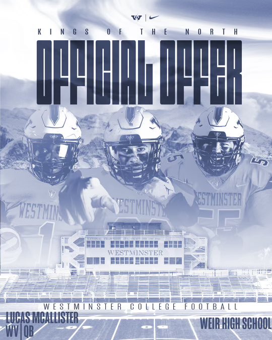 Lucas McAllister (@lucasmac125) on Twitter photo Blessed to receive an offer from Westminster college ⚔️
<a href="/RileyLewis_30/">Riley Lewis</a> Blessed to receive an offer from Westminster college ⚔️
<a href="/RileyLewis_30/">Riley Lewis</a>