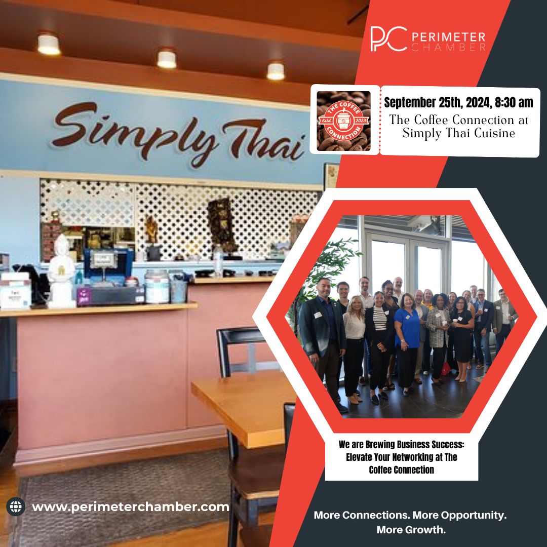 PerimeterBiz's tweet image. 🌟 Rise and shine, professionals! ☕✨ Join us at The Coffee Connection Simply Thai Cuisine- Dunwoody! Connect, share, and discover what makes each business unique

 RSVP today using the link here: buff.ly/3BftIfN 

#TheCoffeeConnection #Networking #DunwoodyPerimeter