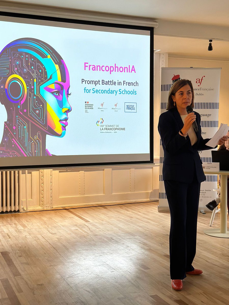 🌟Quelle soirée🌟 Bravo aux participants, aux professeurs et aux écoles! Vive la francophonie, vive FrancophonIA 🌐
<a href="/afdublin/">Alliance Française Dublin</a> <a href="/IFParis/">Institut français</a> <a href="/OIFrancophonie/">La Francophonie</a> <a href="/languages_ie/">Post-Primary Languages Ireland (PPLI)</a> <a href="/CelinePlace/">Céline Place</a> <a href="/FranceinIreland/">France in Ireland 🇫🇷 🇪🇺</a> <a href="/Francophonie_24/">Francophonie 2024</a>