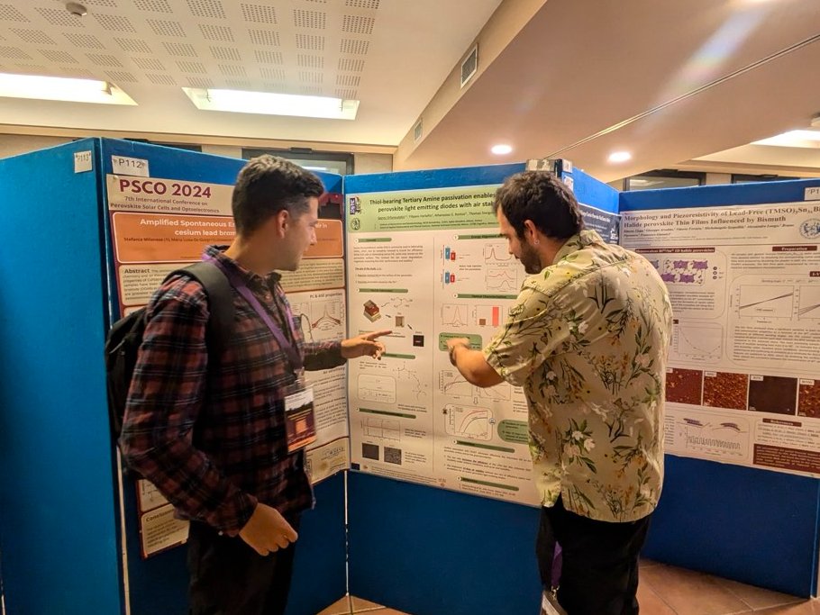 lab_fair's tweet photo. We thoroughly enjoyed the #PSCO2024 conference in Perugia, where we attended several fascinating presentations and presented some of our work on #perovskite and #chalcogenide solar cells and LEDs. https://t.co/Cm849YXvLl