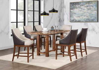 FDMClinton's tweet image. $899.99! CONTEMPORARY STYLE PUB SET WITH TWO-TONED FINISH ON TABLE FEATURING A CHEVRON DESIGN TABLETOP! THE PUB CHAIRS HAVE A TWO-TONED LOOK WITH TAN FABRIC ON THE INSIDE AND DARK BROWN ON THE OUTSIDE! THE CHAIRS ALSO FEATURE CONTRAST NAILHEADS AND BUCKET SEATING!