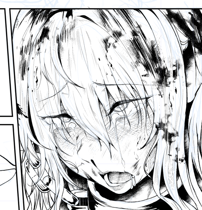 ガシガシ描くの楽しすぎてこんな時間になってる・・・ 