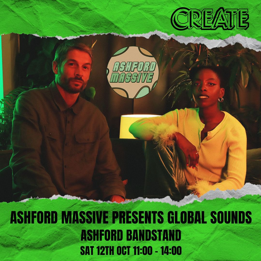 💚FREE EVENT💚
We're excited to welcome ASHFORD MASSIVE to the Bandstand from 11-2 on Sat 12 Oct for a 3-hour set of eclectic grooves from around the world.
An exciting addition to this year's line up - we'll see you there 🙌🏻
createmusicvillage.co.uk/events/ashford…