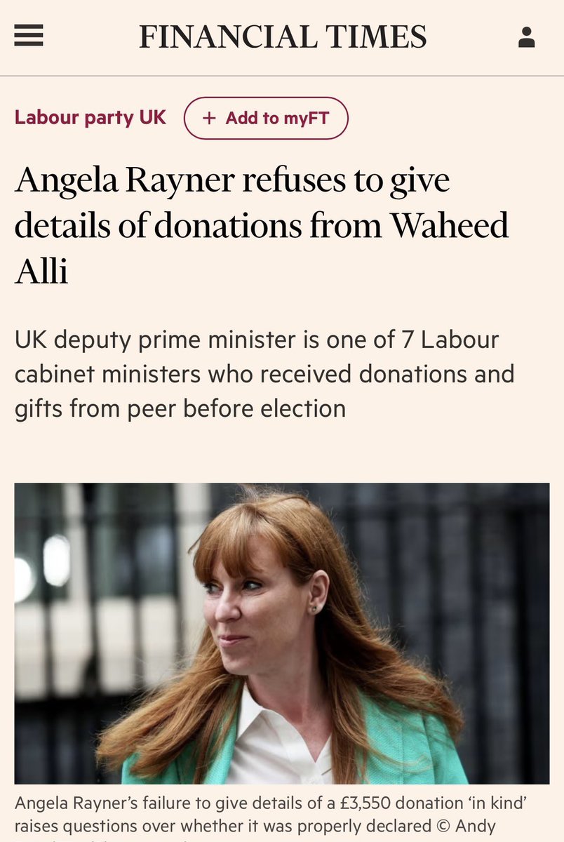 I’m old enough to remember when Angela Rayner used to call for transparency… 🥀

#LabourFreeloaders