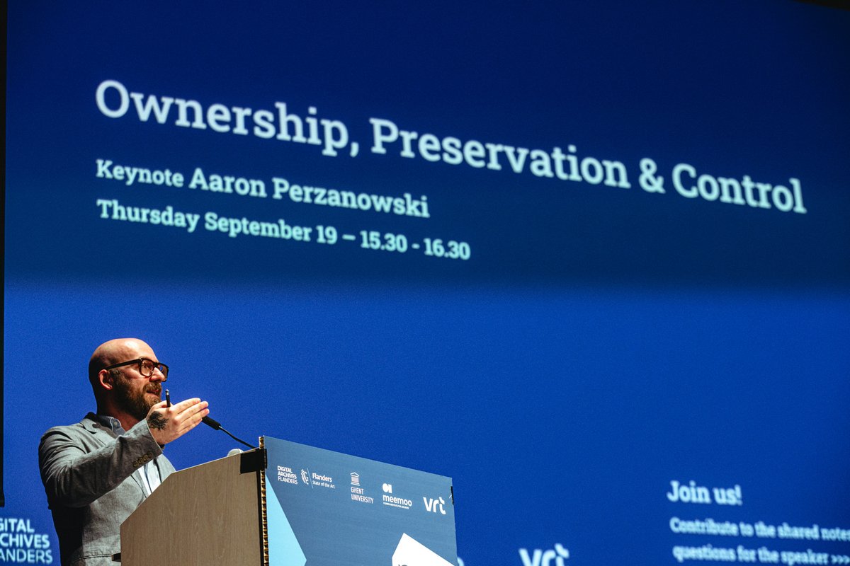 The final #iPRES2024 keynote speaker was Aaron Perzanowski, a legal and copyright scholar. He explored Ownership, Preservation &amp; Control, linking his research to digital preservation. Great to have fresh insights from a different field! 

#digitalpreservation #digipres #iPRES