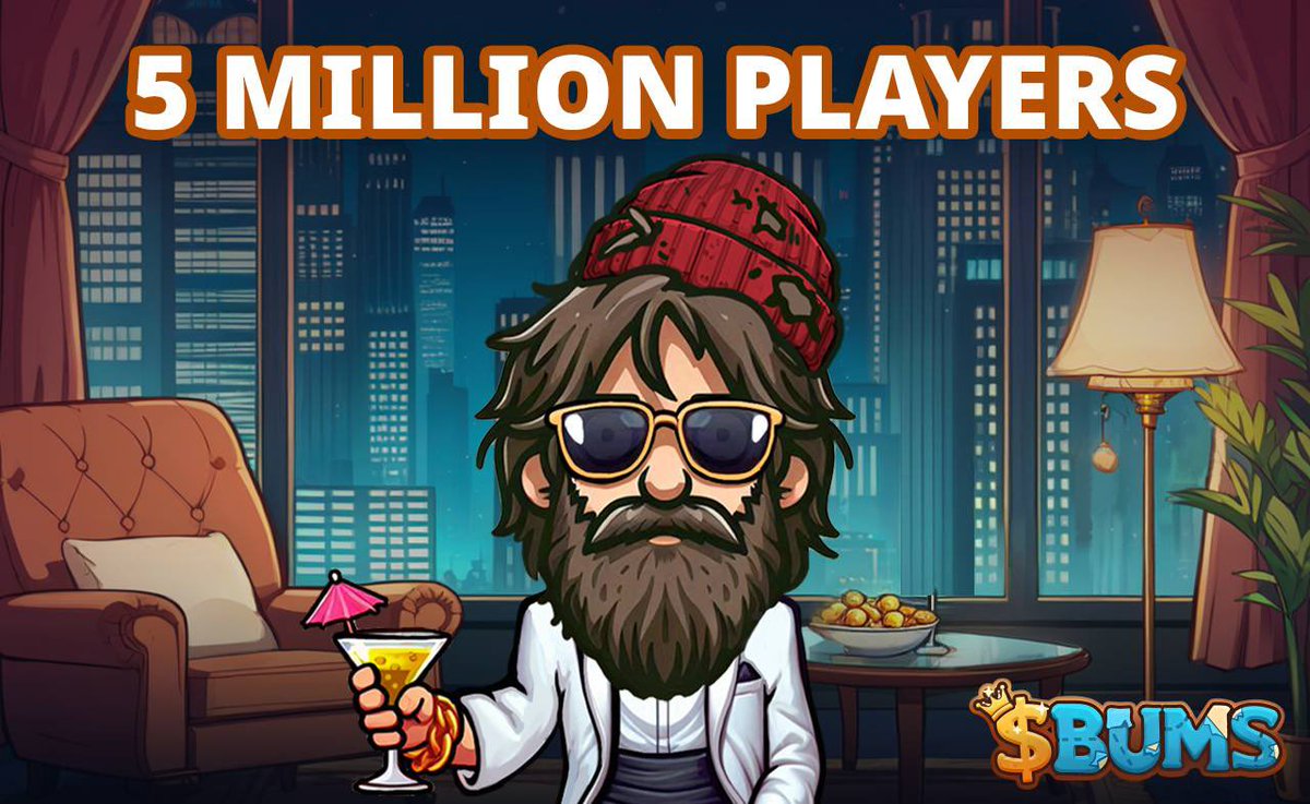 bums_official's tweet photo. 5 million players already? Can you believe that?! It’s like every pigeon in NYC decided to play #bums 

We're getting closer to the airdrop! We're on a roll here, folks. Nothing can stop us now!

Your bum who now knows what it feels like to be popular! https://t.co/itAzx5WnX8