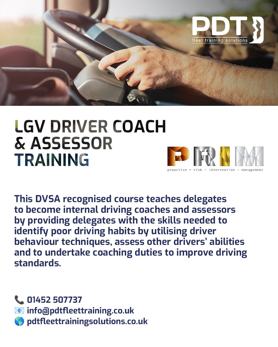 PDTsolutions's tweet image. 🚛📋 Take your Training skills to the next level with our DVSA Recognised LGV Driver Coach &amp;amp; Assessor Training! #LGVTraining #DriverCoach #AssessorTraining #DVSARecognised
