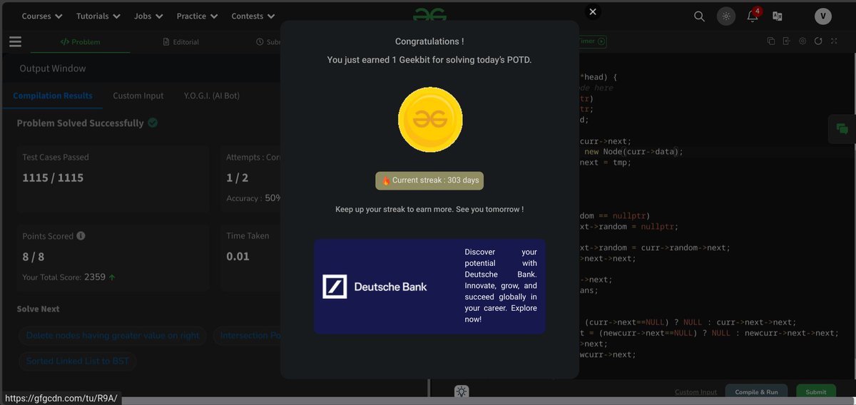 coder_motwani's tweet photo. POTD Sept 21 (Day 10)
@geeksforgeeks @DeutscheBank

#geekstreak2024 #DeutscheBank https://t.co/vWUdlCpxIw