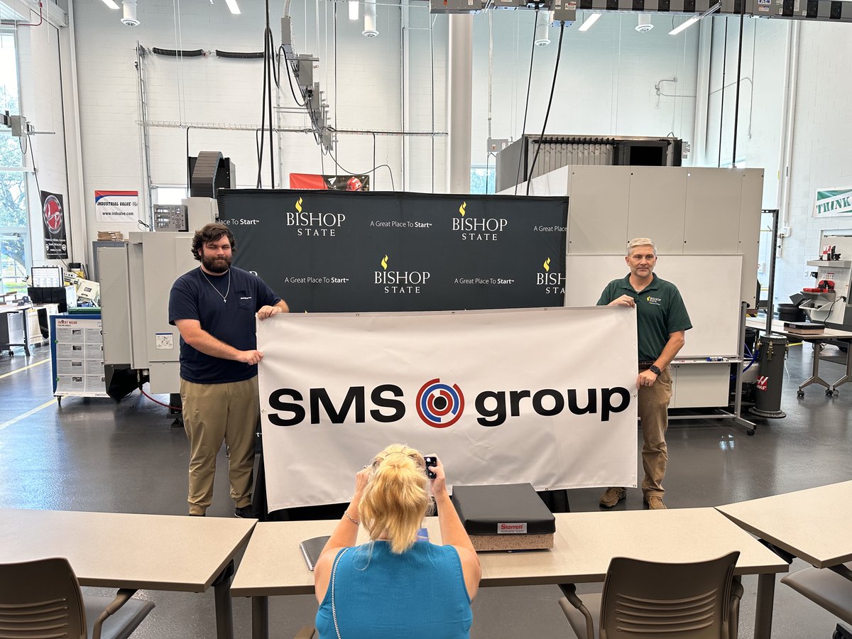 BishopState's tweet image. 🎉 Congrats to Jake Leckie on officially beginning his Machine Tool Apprenticeship with @SMS Group! 🛠️ We’re excited to see Jake take the next step in his career through this incredible opportunity.
#BishopStatement #Apprenticeships #MachineToolTechnology #SMSGroup #SkilledTrades