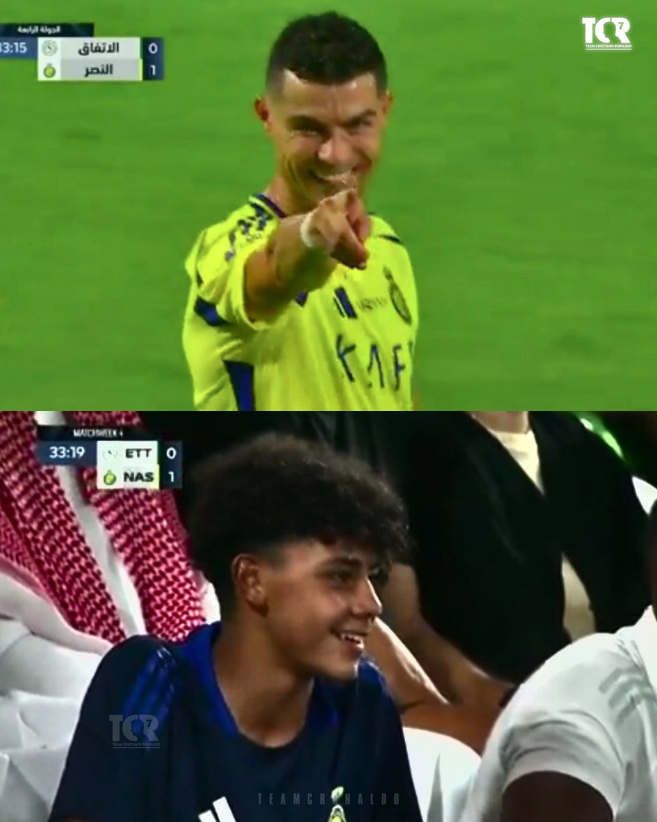 Cristiano Ronaldo dedicated his goal to his son Jr. ❤️