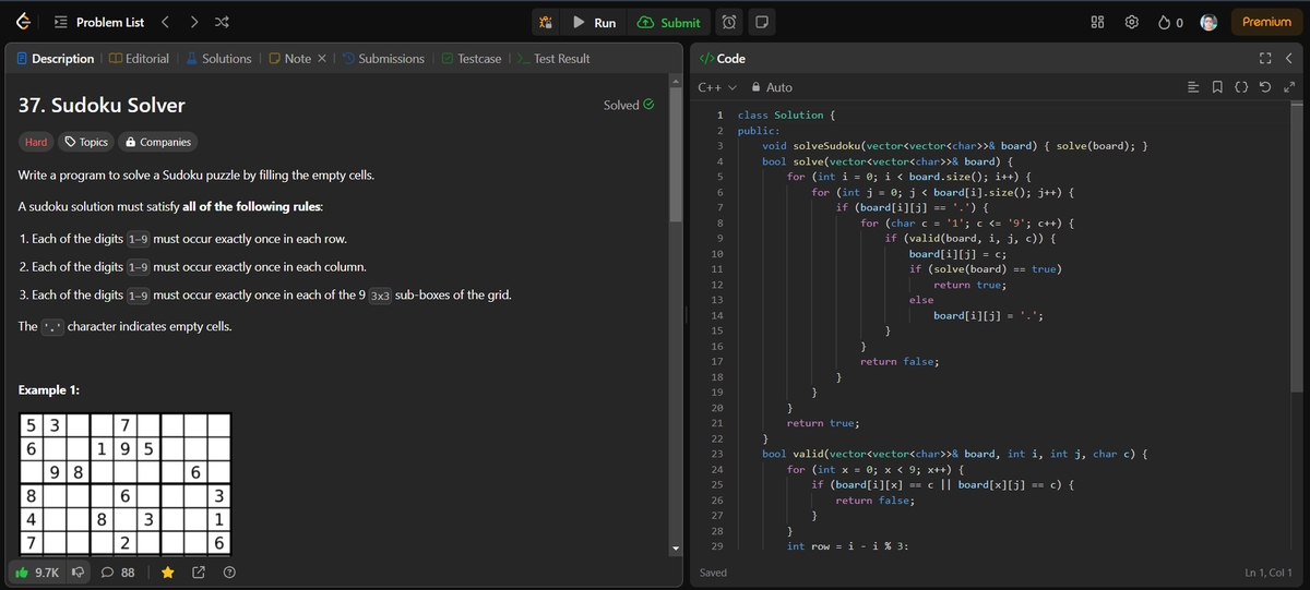 rajeev_709's tweet image. Today's Progress:-
✅solve @LeetCode problem:-37. Sudoku Solver
✅solve @geeksforgeeks #potd :- Facing the sun
🎯lecture #47 #chaiorcode Objects in Javascript
🎯Getter Setter and Stack Overflow
🎯chai aur #javascript @geeksforgeeks
#100DaysOfCode #chaicode #javascript #webdev