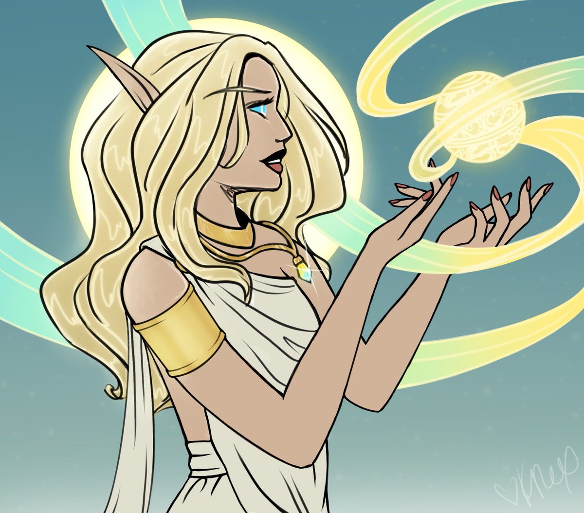 my hpriest, Nyth! 💛 one day I’d like to finish this piece properly