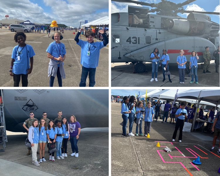 DCEsuperhornets's tweet photo. Our fifth graders soared to new heights at the NAS Oceana Air Show! Jets, STEM activities, and endless inspiration filled the day. ✈️✨ #STEMinAction #SnapshotsofLearning #CPSInspires https://t.co/IKO00VGsUK