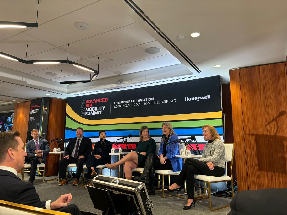 AIAspeaks's tweet photo. Di Reimold, AIA's VP of Civil Aviation, participated in a panel discussion at the @honeywell Advanced Air Mobility (AAM) Summit. The panel explored the diverse perspectives of the leading AAM trade associations.

AAM is poised to revolutionize the national airspace system, enhancing safety and bridging the gap between rural and urban areas. AAM integration is a top priority for AIA, and we're committed to advancing airspace integration for both AAM and autonomous technologies.

Thanks to our colleagues at @AirlinesDotOrg, @AUVSI,  @GAManufacturers, @WorkerDrones, & @NBAA.