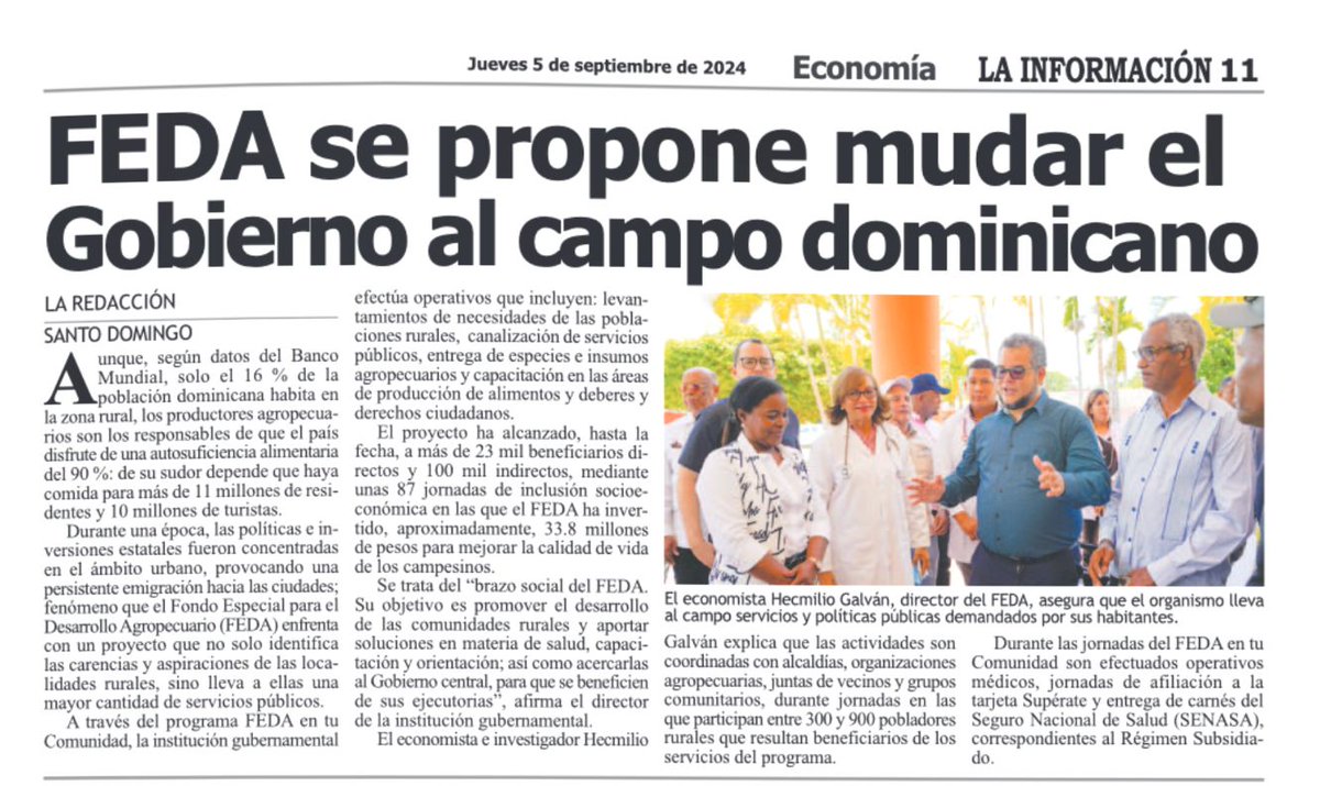 hecmiliogalvan's tweet photo. El campo dominicano merece todo el apoyo del mundo, por eso nos hemos enfocado en llevar soluciones, facilidades y apoyo a los agricultores del país. https://t.co/oDu8dvQTK2