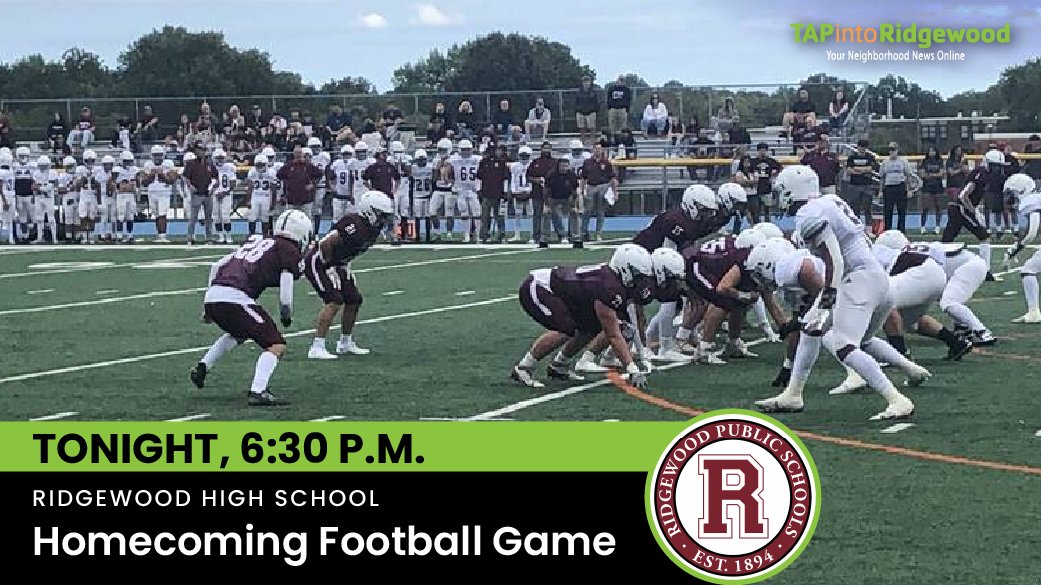 TAPRidgewood's tweet photo. Calling all RHS graduates! The Homecoming Game kicks off tonight at 6:30. We'll see you at RHS Stadium!
#Ridgewood | #BergenCounty | #LocalNews | #TAPInto https://t.co/eBpRMPxoeu
