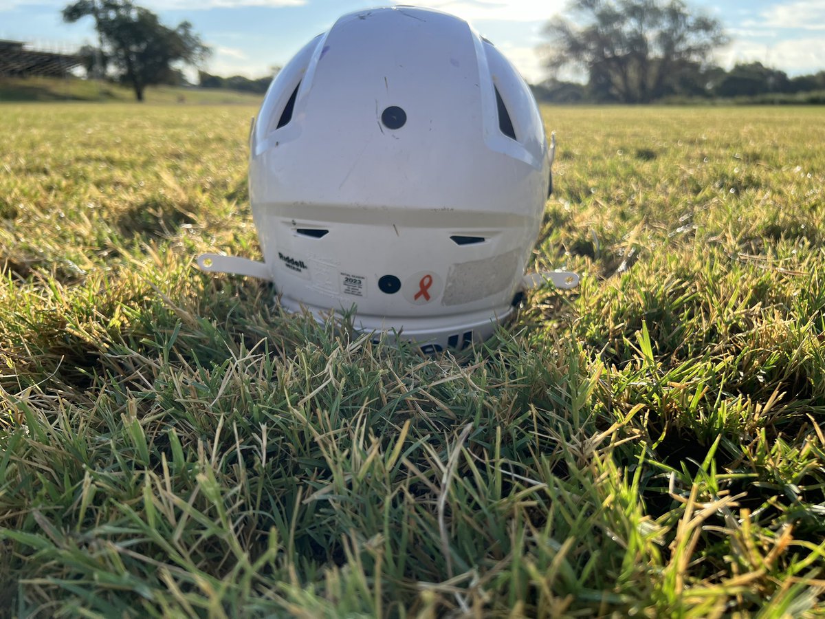 One of our 7th grade football players is in a battle kicking cancers butt. We wanted to let him know we are praying for you and to show you our support did a little something for you. Got your colored ribbon on all our helmets. <a href="/PlayForTheC/">Canyon HS Football</a> <a href="/CanyonJH/">Canyon JH</a>