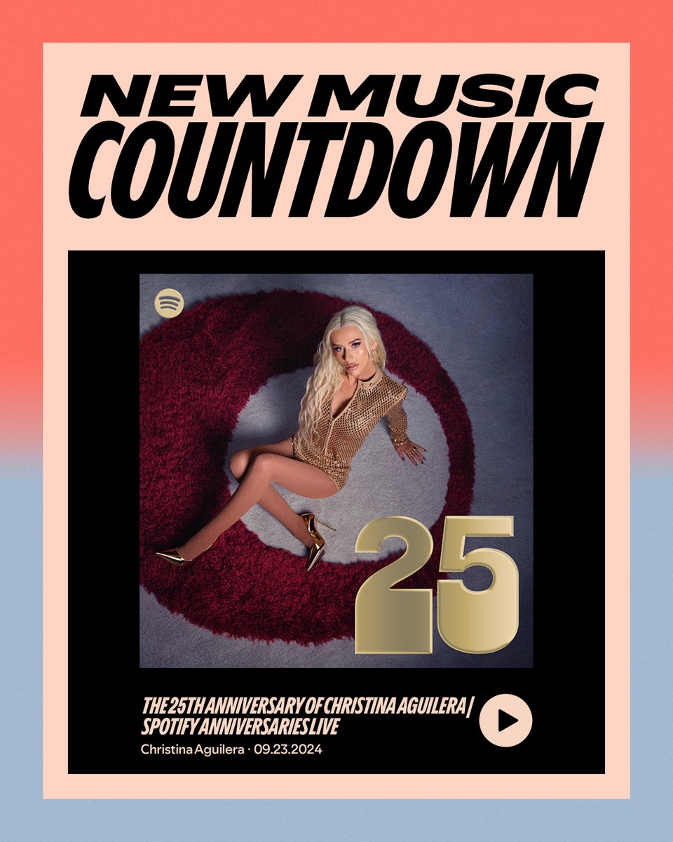 Spotify's tweet photo. 👀the collab you’ve been waiting for. Pre-save now on @xtina’s countdown page. Full episode and album drop 9.23 👑 https://t.co/YNRIhJtY0u https://t.co/wHAd50SrJZ