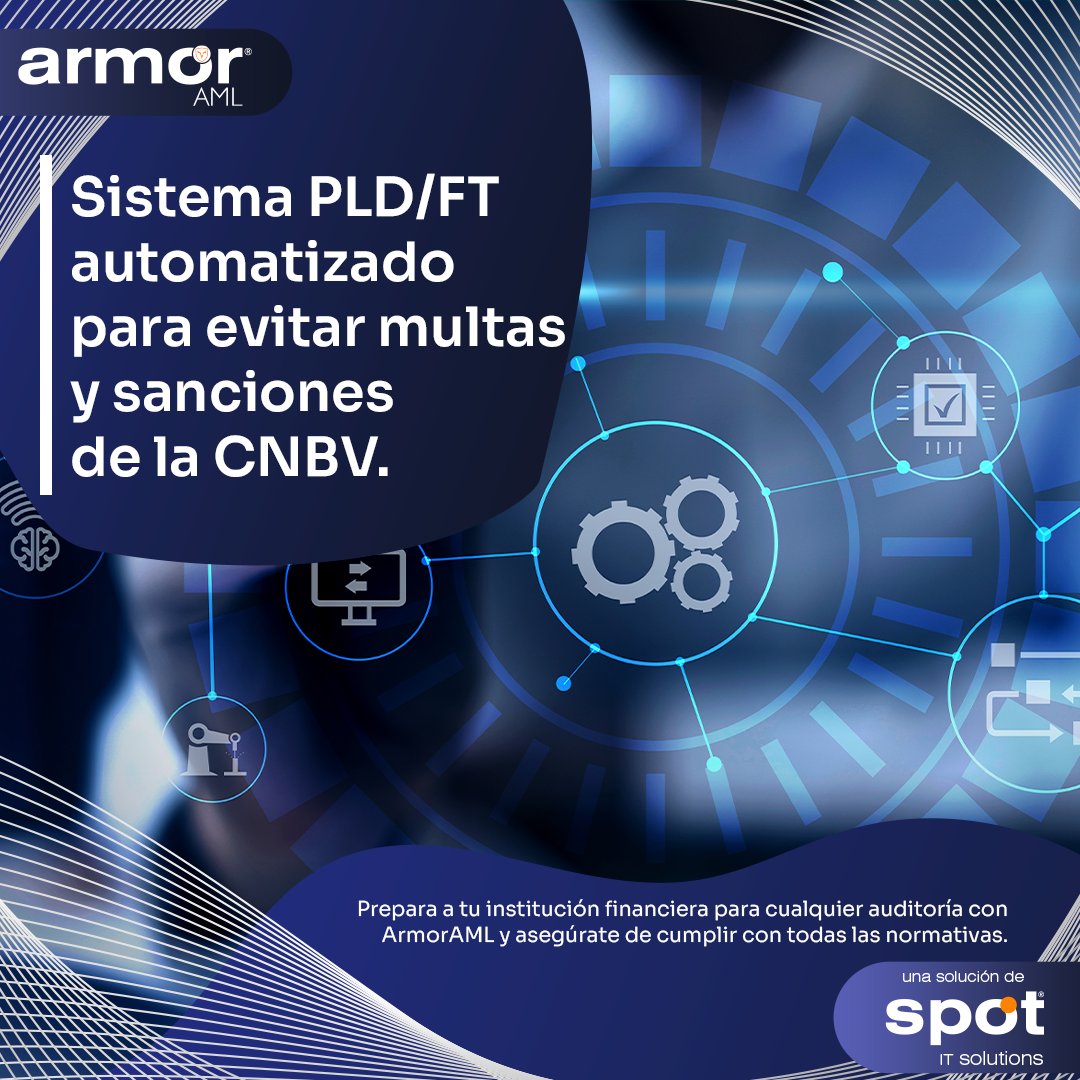 ¿Estás preparado para tu próxima #Auditoría? Con #ArmorAML, el #CumplimientoNormativo es más fácil que nunca. 

Consigue una demo guiada aquí:
armor-aml.com/contacto/

#PLD #LeyFintech #SistemaAutomatizado #tecnologíafinanciera #bancos #ActividadesVulnerables #complianceofficer