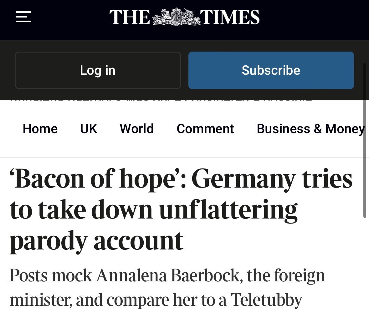 Annalena Baerbock Parody tweet media