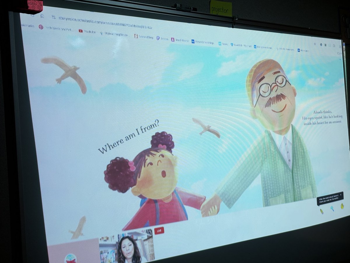 Technology gave us a chance to hear the author read “Where are you from?” #pkp #longfellowbears #myd97