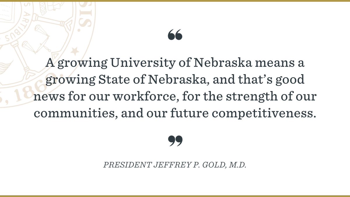 ICYMI: Enrollment across the University of Nebraska System has reached its highest level since 2021, with a total of 49,749 students enrolled across the system this fall. More details: ow.ly/e6ET50TrZNy