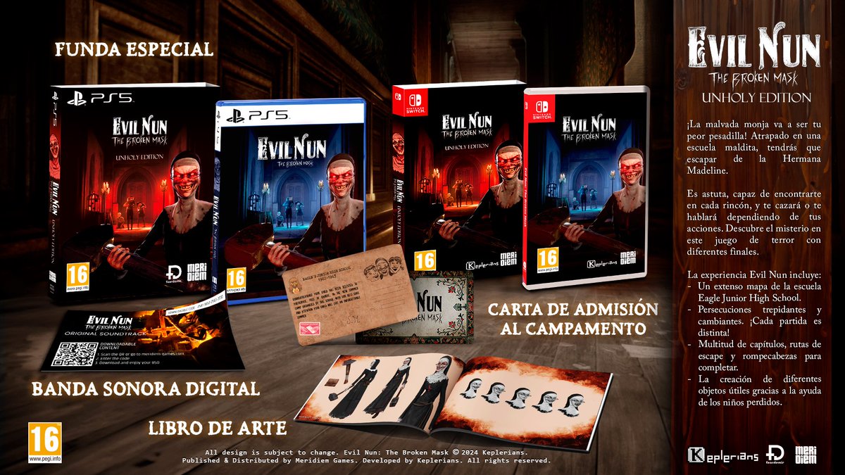 ✝️ 🪓 #EvilNun: The Broken Mask Unholy Edition llegará para PS5 y Switch el 19 de noviembre.

¡Resérvalo ahora en Amazon! 

🔴 Switch amzn.to/4dhjbhx
🔵 PlayStation 5 amzn.to/3BlpTFK