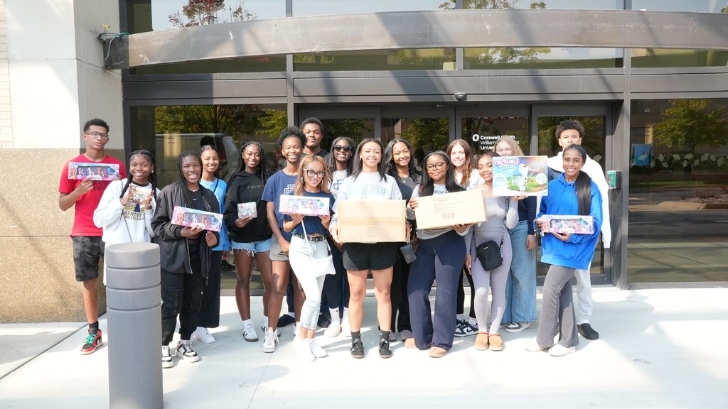 DCDSchool's tweet photo. The Black Student Alliance traveled to Beaumont Corewell Health William Beaumont Hospital last week and delivered toys to children. #DCDSCommunity #DCDSService https://t.co/EjUCQ0VIRy