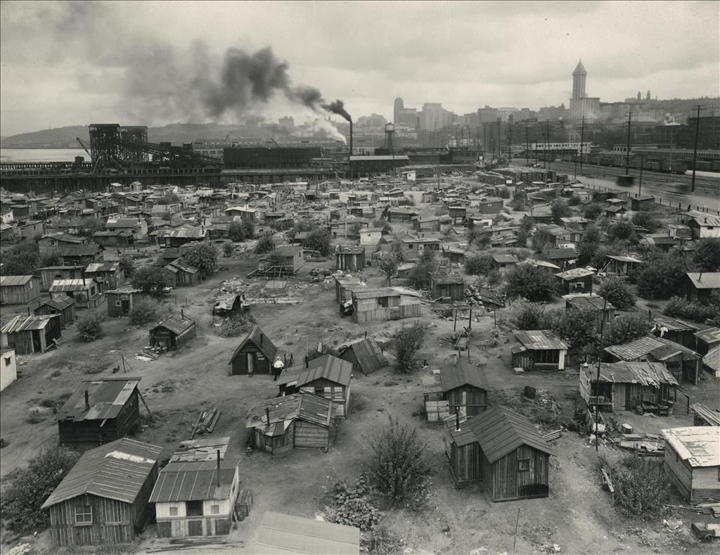 HistoryLink's tweet photo. Today's #NewAtNoon takes a look back at the Hoovervilles of Seattle (1931-1941) https://t.co/0pmDYtOiDq https://t.co/2pLDk79azG
