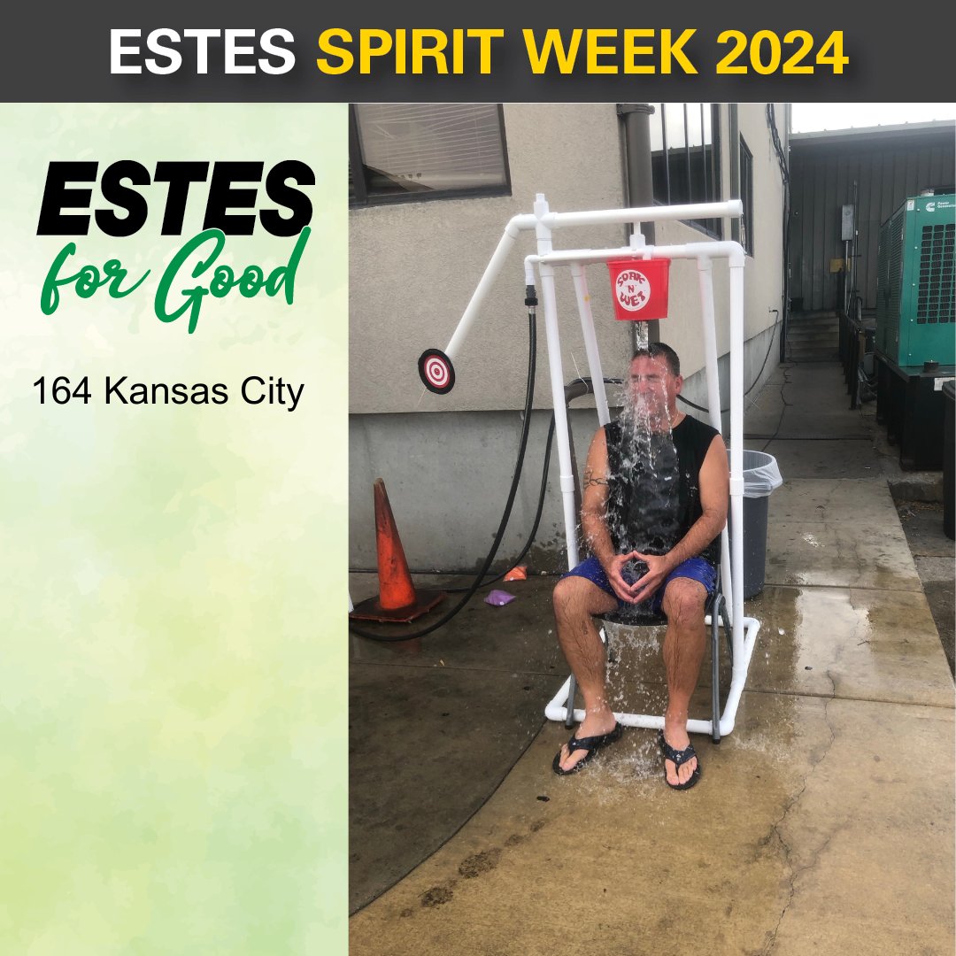 What’s Spirit Week without some fun and games? Employees at Estes terminals across our network included Splash Towers in this week's celebrations. At Monday's Home Office picnic, employees took their shot at the Splash Tower target to dunk our fearless leaders, too.🌊