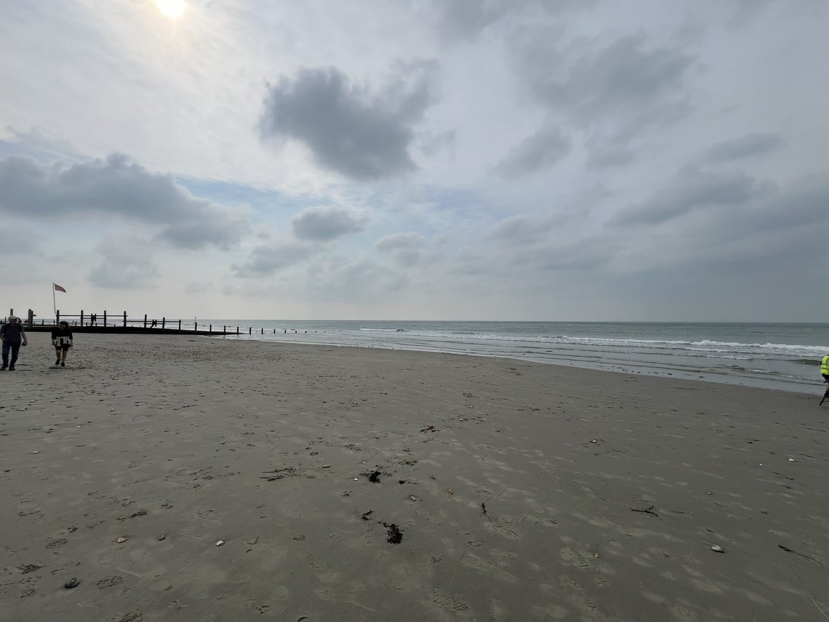 on the beach with the boy!