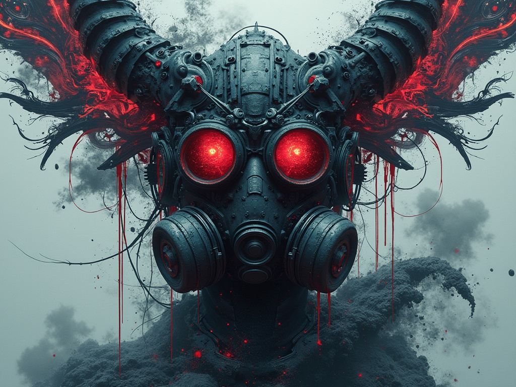 dainiusex7's tweet photo. QT your Mask art
"Crimson Chaos: The Infernal Engine"
#DemonMachine #RedEyeBeast #AIart #AIArtwork https://t.co/dJ12jZekxH