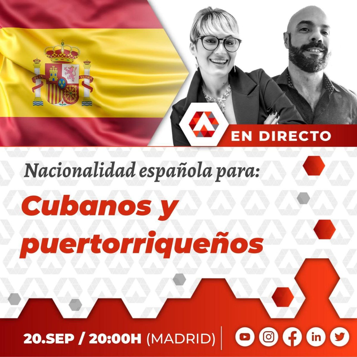 reunificacion_'s tweet photo. Hoy con la bellísima Estela para conversar sobre el oneroso Tratado de París de 1898, que despojó a los naturales de Cuba y Puerto Rico de su ciudadanía española originaria. Hoy, sus descendientes, reclamamos que se haga justicia y se devuelva lo que ilegalmente se conculcó. ¡Es hora de volver a casa!
https://t.co/NANQ29bwXx
https://t.co/8GbiXGGObo