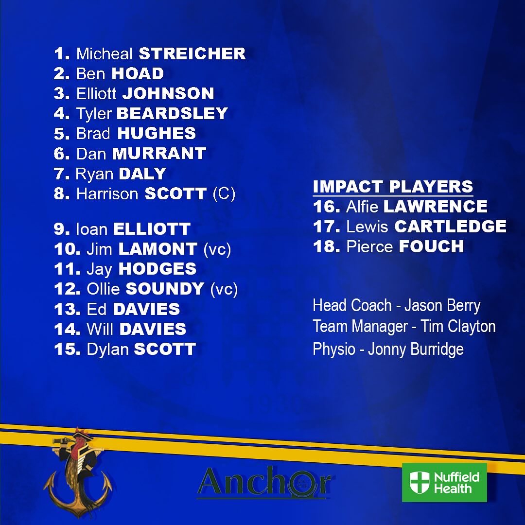 Your team vs Southampton RFC tomorrow. Kick off at 3pm at home at Ganger farm.
