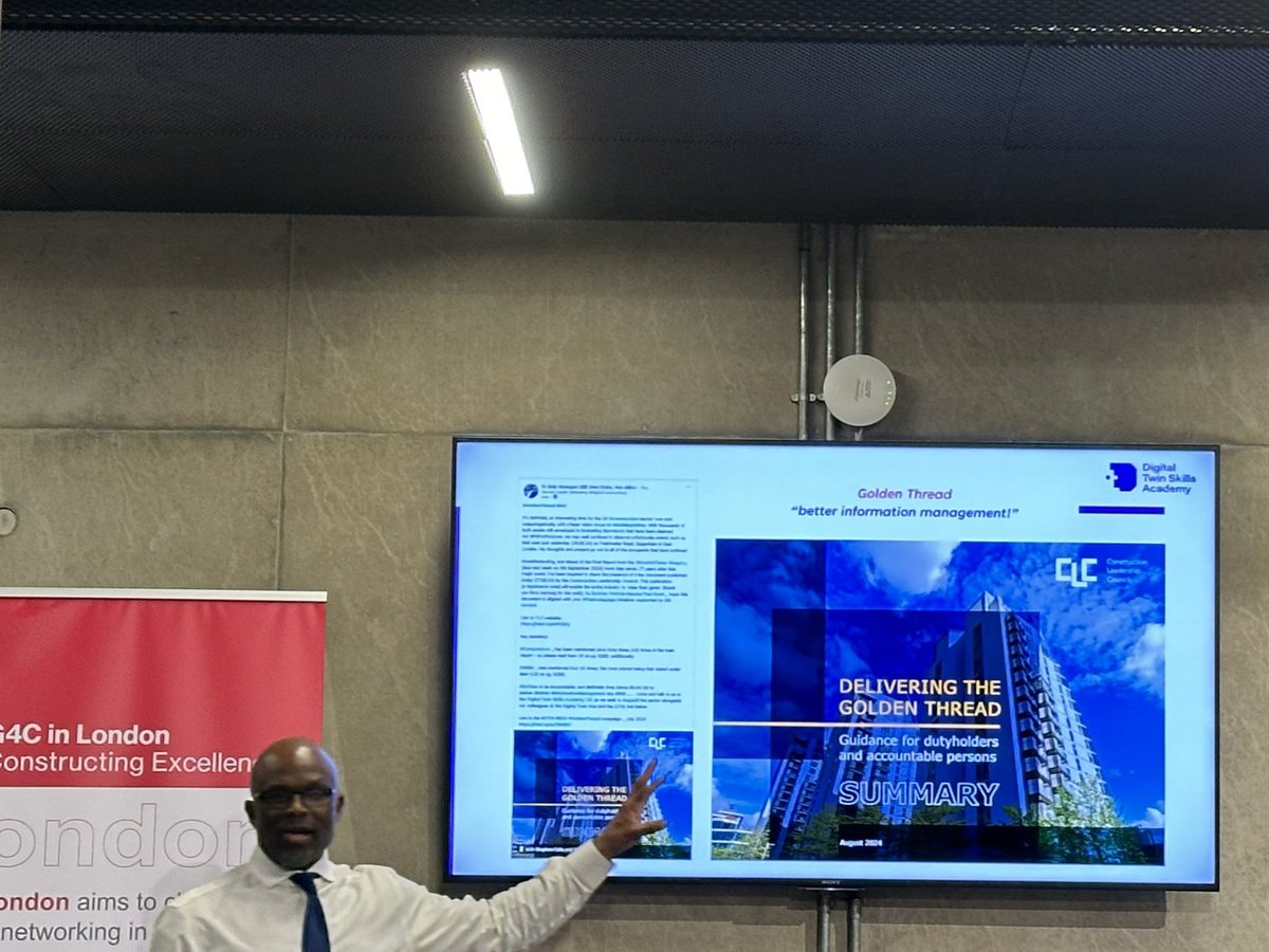 Christine Gausden (@cgcpfc) on Twitter photo London Constructing Excellence expertly hosting G4C London networking initiatives
Wise words <a href="/AbisogunOBE/">Dr Bola Abisogun OBE, Hon MBA, #RICS #CIOB #CIQS</a> inspiring all
<a href="/theCIOB/">CIOB</a> <a href="/UKBIMACommunity/">UKBIMA Communities</a> <a href="/UKBIMFramework/">UKBIMFramework</a> @StudyUCEM <a href="/BIM4FMHub/">Christine Gausden</a> London Constructing Excellence expertly hosting G4C London networking initiatives
Wise words <a href="/AbisogunOBE/">Dr Bola Abisogun OBE, Hon MBA, #RICS #CIOB #CIQS</a> inspiring all
<a href="/theCIOB/">CIOB</a> <a href="/UKBIMACommunity/">UKBIMA Communities</a> <a href="/UKBIMFramework/">UKBIMFramework</a> @StudyUCEM <a href="/BIM4FMHub/">Christine Gausden</a>